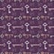 Antique keys repeat seamless pattern with purple background