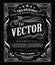 Antique label typography poster vintage frame blackboard design