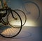 Antique large wheeled bicycles.