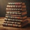 Antique Leather Bound Books Stack