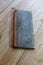 Antique ledger with marbleized paper cover