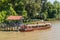 Antique mahogany boats ferry locals to their homes in Tigre