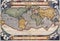 Antique Maps of the World..Map of the World..Abraham Ortelius..c 1570
