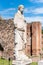 Antique marble statue of Vestal Vigin. House of Vestals at Roman Forum, Rome, Italy