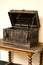 Antique medieval wooden chest