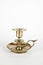 Antique metallic candlestick isolated