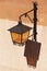 Antique metallic street lamp in Albarracin. Spain