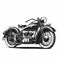 Antique Motorcycle Black And White. Generative AI