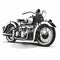 Antique Motorcycle Black And White. Generative AI