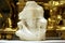 Antique Napoleon marble bust on golden decorative backgroung