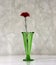 Antique nineteenth century glass green vase.