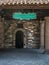 Antique Open Metallic Door, Ancient Entrance in Old Brickwork Building