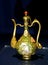 Antique Painted Enamel Golden Long Neck Teapot Figures Qianglong Qing Dynasty Forbidden City Maritime Silkroad Palace Museum