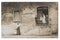 Antique photo family children house on background