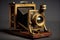 An antique photography machine from the vintage era, capturing stunning images in a traditional and timeless style