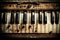 Antique piano keys