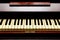 Antique Piano - piano keys - front view