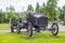 An antique pick up truck vehicle display in park