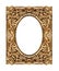 Antique picture golden frame isolated on white background, clipping path