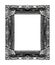 Antique picture gray frame isolated on black background, clipping path