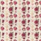 Antique pink and red shabby chic rose repeat pattern wallpaper
