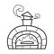 antique pizza oven drawing, vector