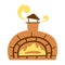 antique pizza oven drawing, vector