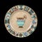 Antique plate with Egyptian ornaments. plate in Egyptian style