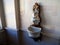 Antique porcelain plumbing, water tap and sink