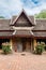 Antique Porch`s Gate of Wat Sisaket Monastery at Vientiane, Laos.