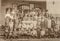 Antique portrait of school classmates. Children and teachers