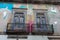 Antique Portuguese Architecture: Old Windows and Colorful Wall - Portugal