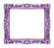 Antique purple frame isolated on white background, clipping path