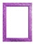 Antique purple frame isolated on white background, clipping path