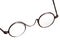 Antique reading glasses isolated