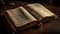 Antique religious text, wisdom prayed for spiritually generated by AI