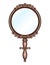 Antique retro hand-held mirror