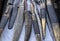 Antique roman, medieval, ottoman  stile knifes, daggers and swords in a  collection