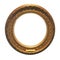Antique round golden frame (with clipping path)