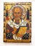 Antique Russian orthodox icon of Saint Nicolas