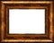 Antique rustic dark golden picture frame isolated