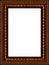 Antique rustic wooden picture frame isolated