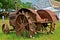 Antique Rusty Tractor in Field