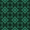 Antique seamless green background geometry heart square star