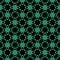 Antique seamless green background octagon star cross triangle