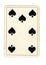 An antique seven of spades playing card.