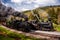 Antique Shay Steam Locomotives Powering Down Track - Cass Railroad - West Virginia