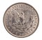 Antique silver dollar isolated