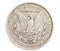 Antique silver dollar isolated