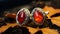 Antique Silver And Red Agate Cufflinks With Autumn Style